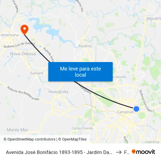 Avenida José Bonifácio 1893-1895 - Jardim Das Paineiras Campinas - SP 13092-305 Brasil to Fam map