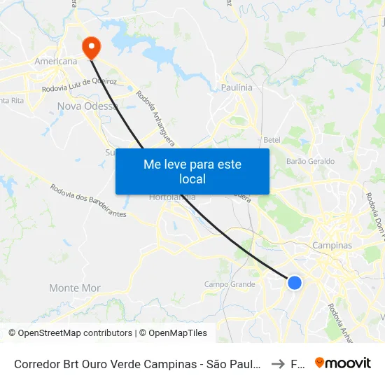 Corredor Brt Ouro Verde Campinas - São Paulo 13050 Brasil to Fam map