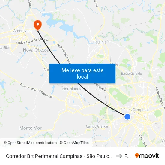 Corredor Brt Perimetral Campinas - São Paulo 13031 Brasil to Fam map
