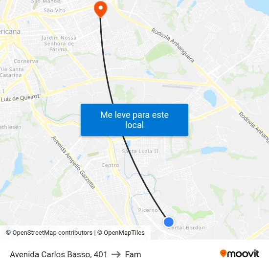 Avenida Carlos Basso, 401 to Fam map