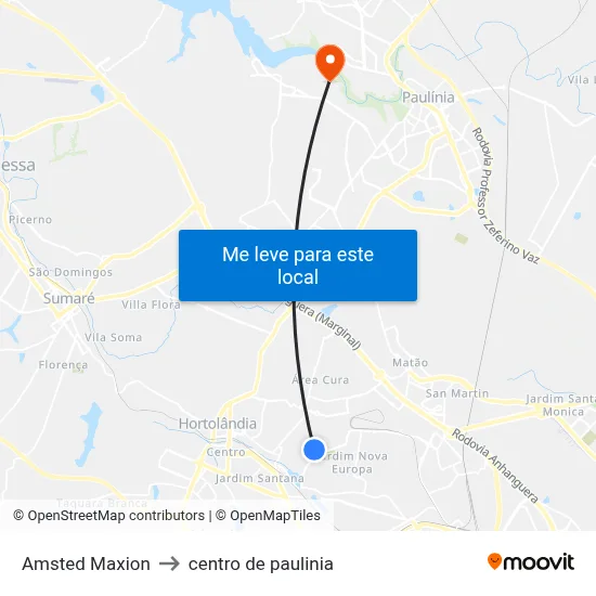Amsted Maxion to centro de paulinia map