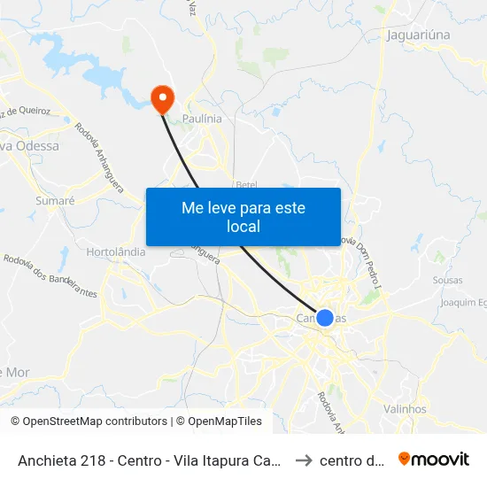 Anchieta 218 - Centro - Vila Itapura Campinas - SP 13015-100 Brasil to centro de paulinia map