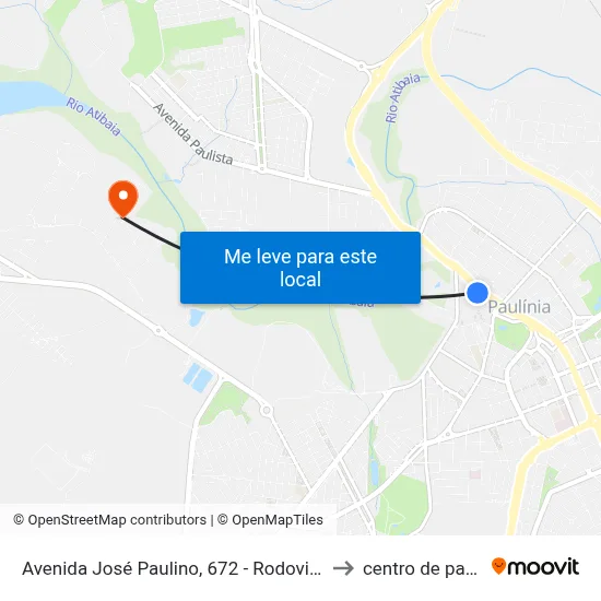 Avenida José Paulino, 672 - Rodoviária Velha to centro de paulinia map