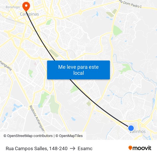 Rua Campos Salles, 148-240 to Esamc map