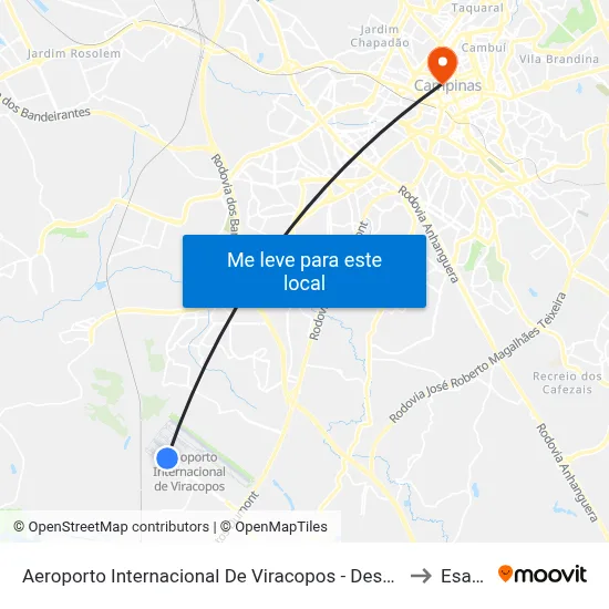 Aeroporto Internacional De Viracopos - Desembarque to Esamc map