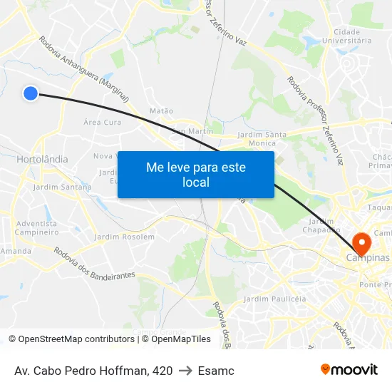 Av. Cabo Pedro Hoffman, 420 to Esamc map