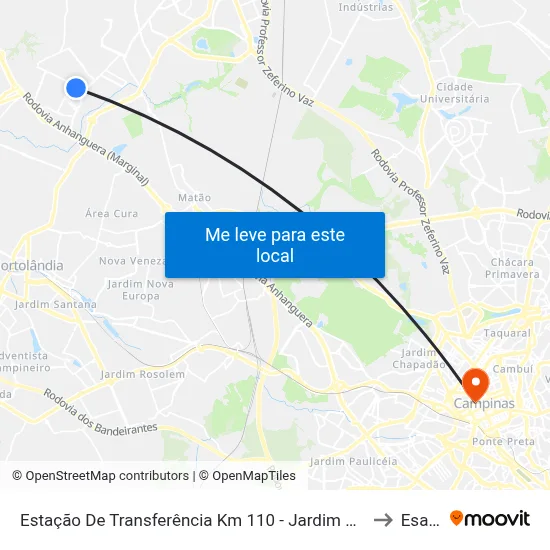 Estação De Transferência Km 110 - Jardim Maria Antonia to Esamc map