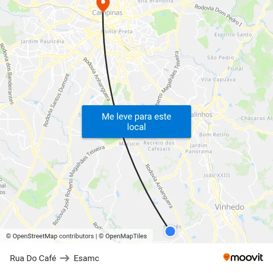 Rua Do Café to Esamc map