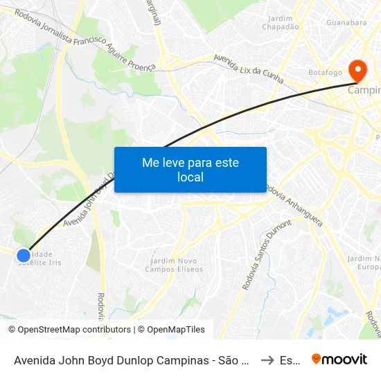 Avenida John Boyd Dunlop Campinas - São Paulo 13059 Brasil to Esamc map