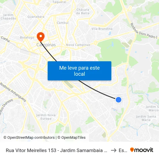 Rua Vitor Meirelles 153 - Jardim Samambaia Campinas - SP 13046-545 Brasil to Esamc map