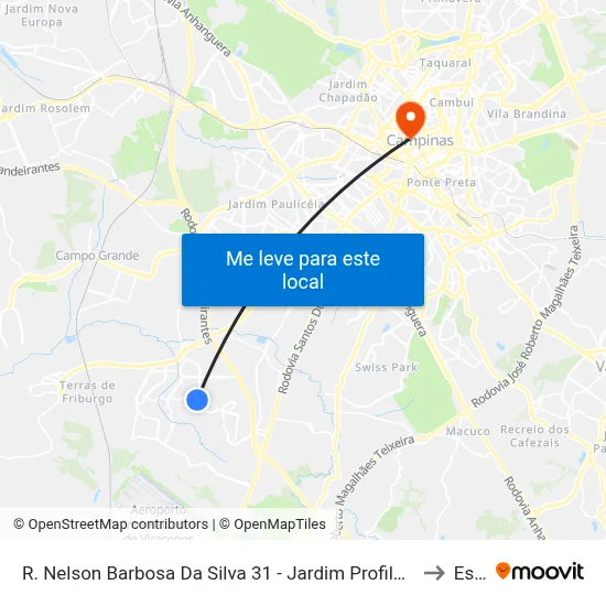 R. Nelson Barbosa Da Silva 31 - Jardim Profilurb Campinas - SP 13056-328 Brasil to Esamc map