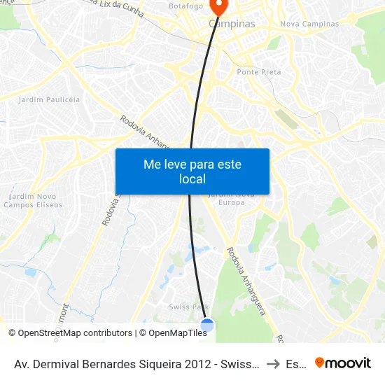 Av. Dermival Bernardes Siqueira 2012 - Swiss Park Campinas - SP Brasil to Esamc map
