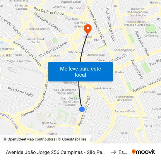 Avenida João Jorge 256 Campinas - São Paulo 13035-680 Brasil to Esamc map