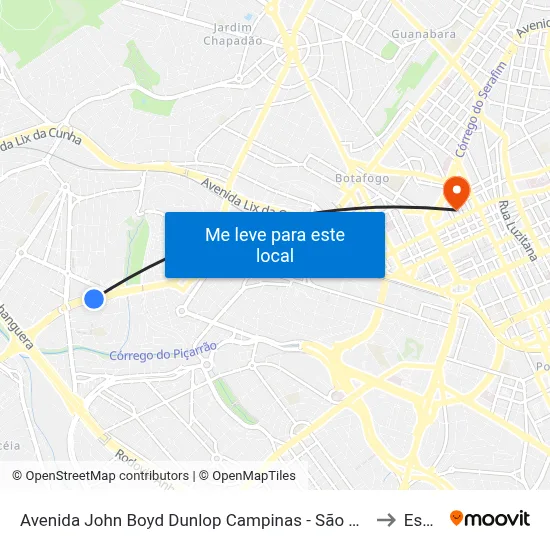Avenida John Boyd Dunlop Campinas - São Paulo 13034 Brasil to Esamc map