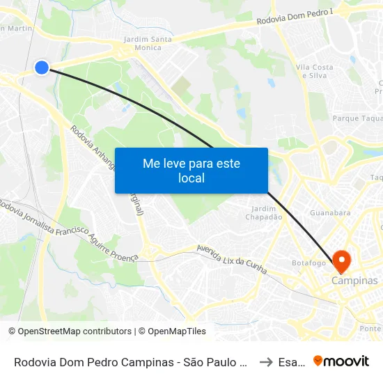 Rodovia Dom Pedro Campinas - São Paulo 13069 Brasil to Esamc map