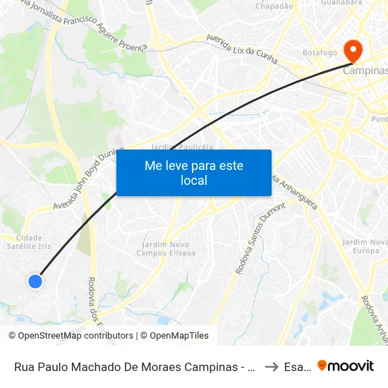 Rua Paulo Machado De Moraes Campinas - São Paulo Brasil to Esamc map