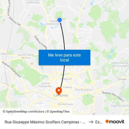 Rua Giuseppe Máximo Scolfaro Campinas - São Paulo 13083 Brasil to Esamc map