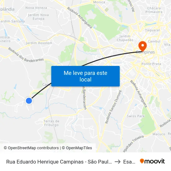 Rua Eduardo Henrique Campinas - São Paulo Brasil to Esamc map