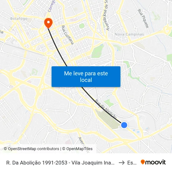 R. Da Abolição 1991-2053 - Vila Joaquim Inacio Campinas - SP Brasil to Esamc map