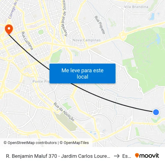 R. Benjamin Maluf 370 - Jardim Carlos Lourenço Campinas - SP Brasil to Esamc map