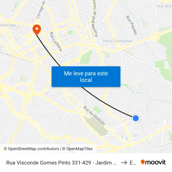 Rua Visconde Gomes Pinto 331-429 - Jardim Ouro Branco Campinas - SP 13100-504 Brasil to Esamc map