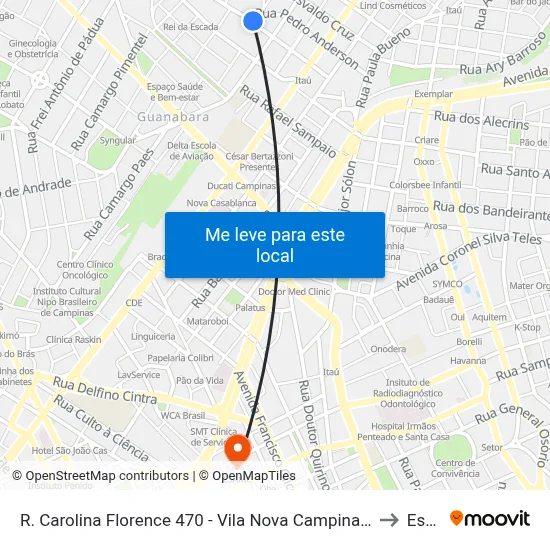 R. Carolina Florence 470 - Vila Nova Campinas - SP 13073-076 Brasil to Esamc map