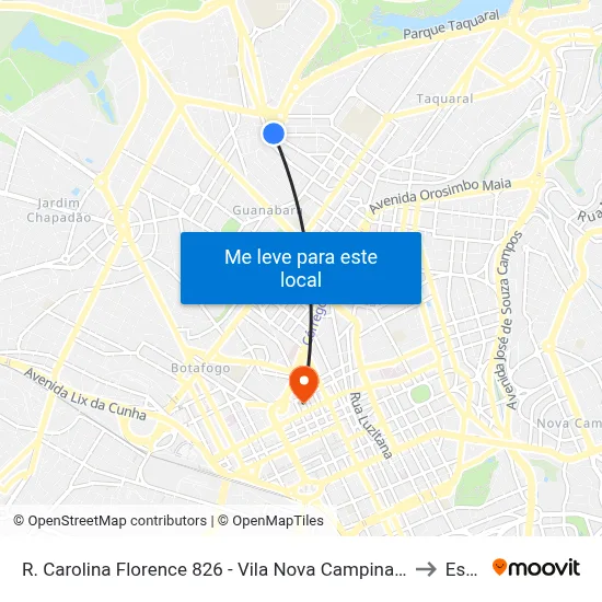 R. Carolina Florence 826 - Vila Nova Campinas - SP 13073-076 Brasil to Esamc map