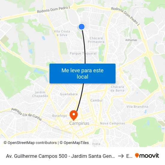 Av. Guilherme Campos 500 - Jardim Santa Genebra Shopping Center Parque D.Pedro Campinas - SP 13087-901 Brasil to Esamc map