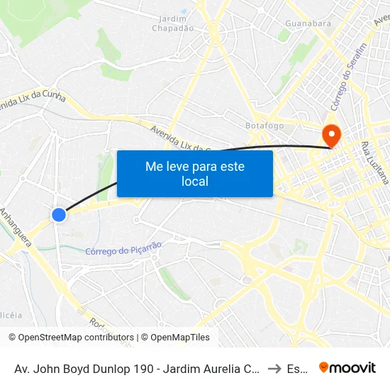 Av. John Boyd Dunlop 190 - Jardim Aurelia Campinas - SP Brasil to Esamc map