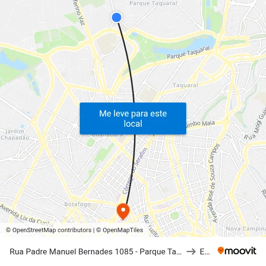 Rua Padre Manuel Bernades 1085 - Parque Taquaral Campinas - SP 13087-320 Brasil to Esamc map