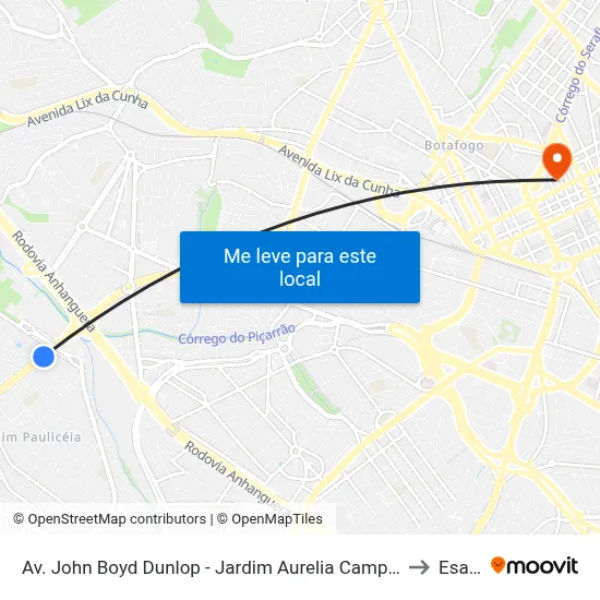 Av. John Boyd Dunlop - Jardim Aurelia Campinas - SP Brasil to Esamc map