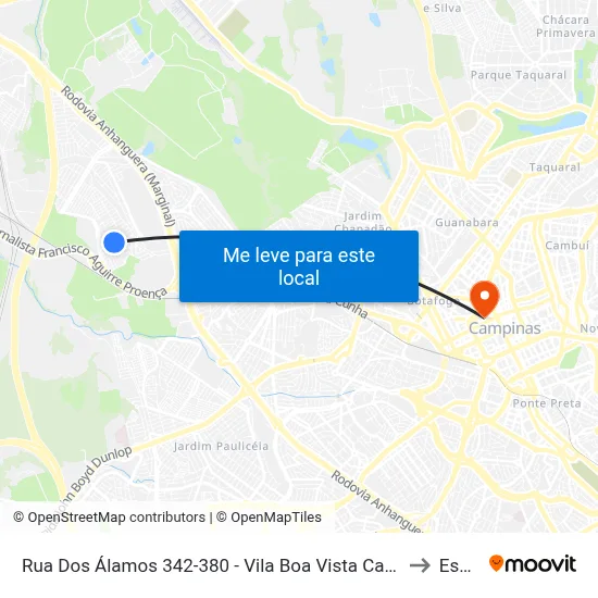 Rua Dos Álamos 342-380 - Vila Boa Vista Campinas - SP Brasil to Esamc map