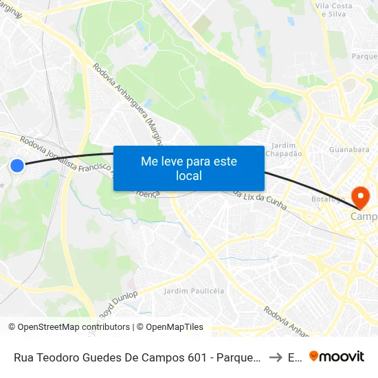 Rua Teodoro Guedes De Campos 601 - Parque Santa Bárbara Campinas - SP República Federativa Do Brasil to Esamc map