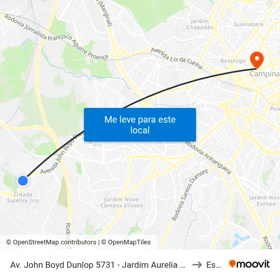 Av. John Boyd Dunlop 5731 - Jardim Aurelia Campinas - SP Brasil to Esamc map