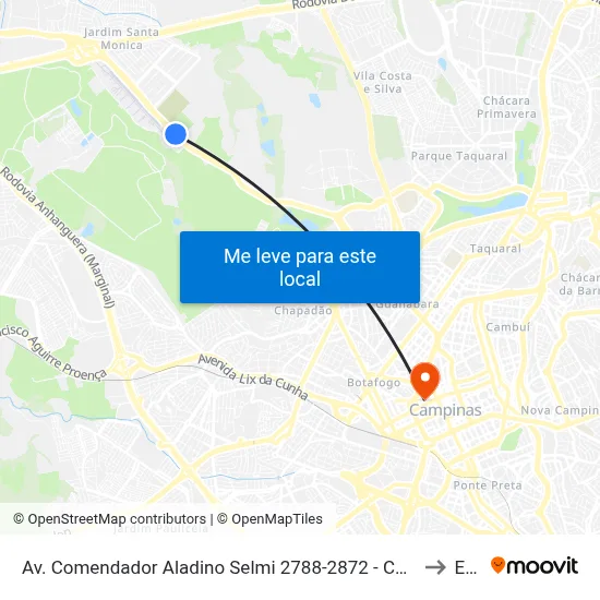 Av. Comendador Aladino Selmi 2788-2872 - Chácaras Campos Dos Amarais Campinas - SP Brasil to Esamc map