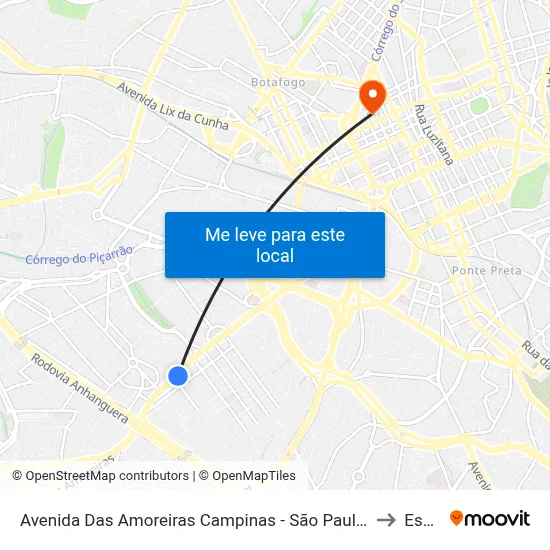 Avenida Das Amoreiras Campinas - São Paulo 13036-225 Brasil to Esamc map
