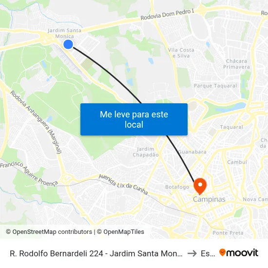 R. Rodolfo Bernardeli 224 - Jardim Santa Monica Campinas - SP 13082-100 Brasil to Esamc map