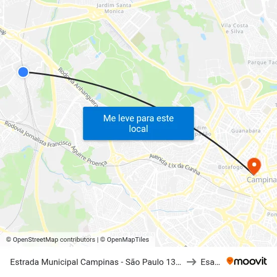 Estrada Municipal Campinas - São Paulo 13068 Brasil to Esamc map
