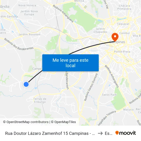 Rua Doutor Lázaro Zamenhof 15 Campinas - São Paulo 13058-372 Brasil to Esamc map