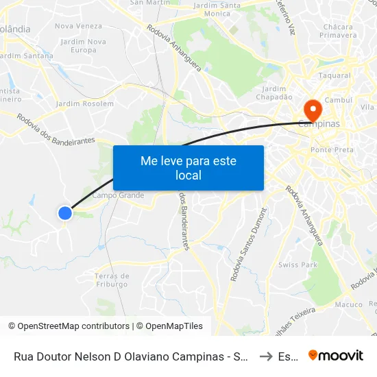 Rua Doutor Nelson D Olaviano Campinas - São Paulo 13058 Brasil to Esamc map
