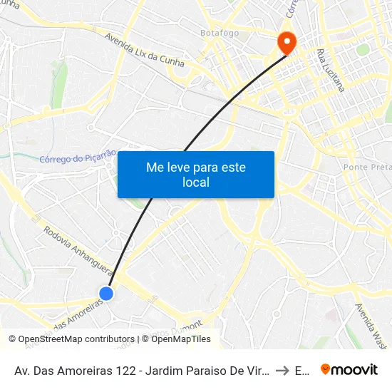 Av. Das Amoreiras 122 - Jardim Paraiso De Viracopos Campinas - SP 13052-205 Brasil to Esamc map