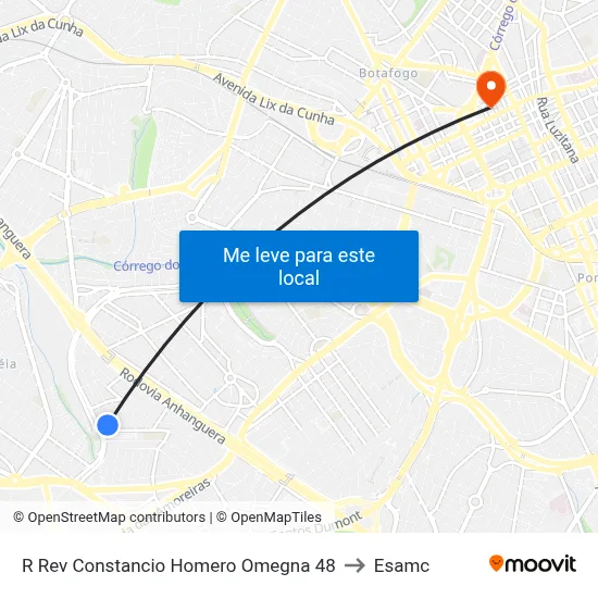 R Rev Constancio Homero Omegna 48 to Esamc map