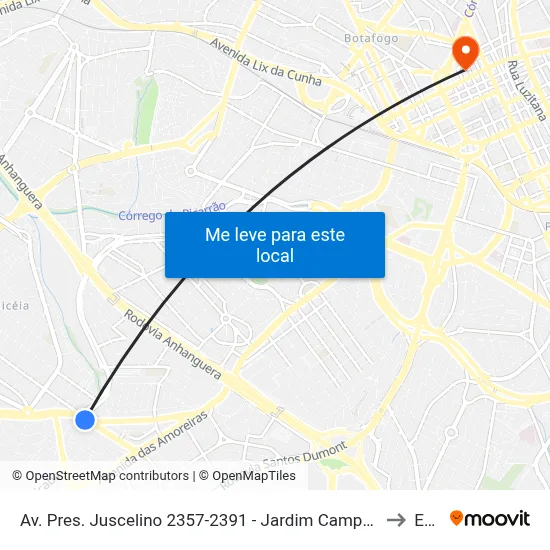 Av. Pres. Juscelino 2357-2391 - Jardim Campos Eliseos Campinas - SP 13060-858 Brasil to Esamc map