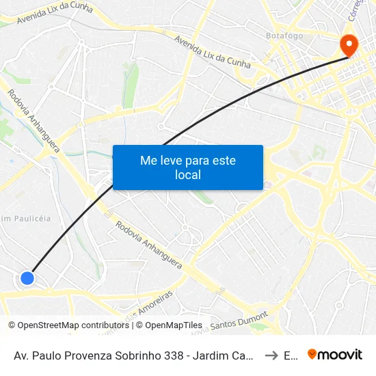 Av. Paulo Provenza Sobrinho 338 - Jardim Campos Eliseos Campinas - SP 13060-356 Brasil to Esamc map