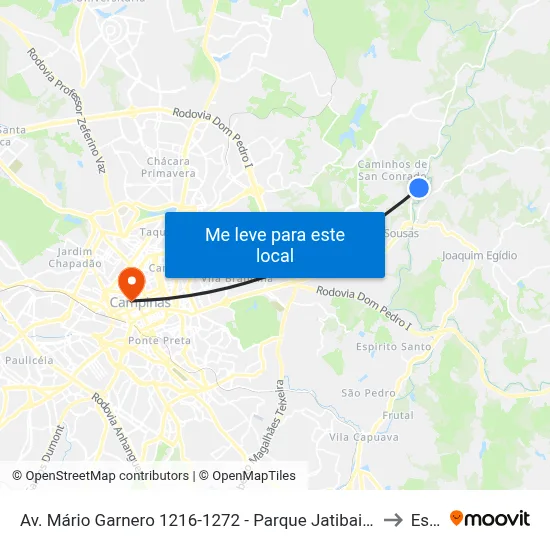 Av. Mário Garnero 1216-1272 - Parque Jatibaia (Sousas) Campinas - SP Brasil to Esamc map