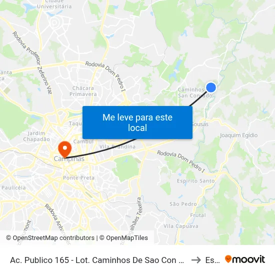 Ac. Publico 165 - Lot. Caminhos De Sao Con Campinas - SP 13104-070 Brasil to Esamc map