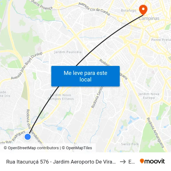 Rua Itacuruçá 576 - Jardim Aeroporto De Viracopos Campinas - SP 13056-094 Brasil to Esamc map