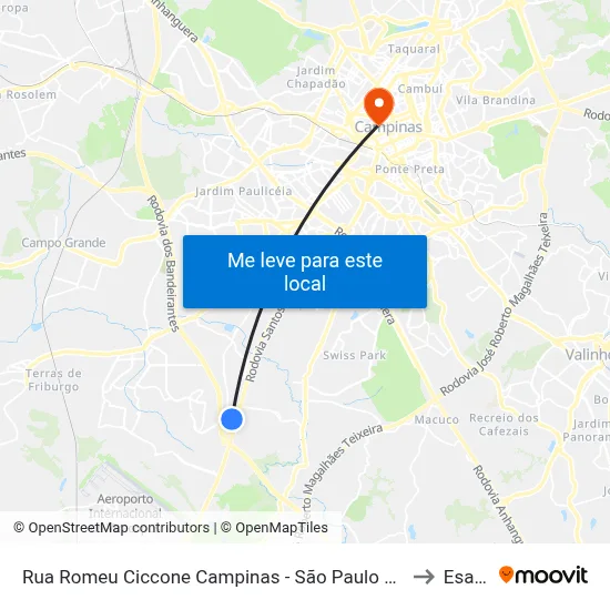 Rua Romeu Ciccone Campinas - São Paulo 13053 Brasil to Esamc map