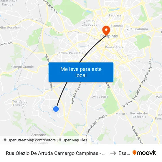 Rua Olézio De Arruda Camargo Campinas - São Paulo Brasil to Esamc map
