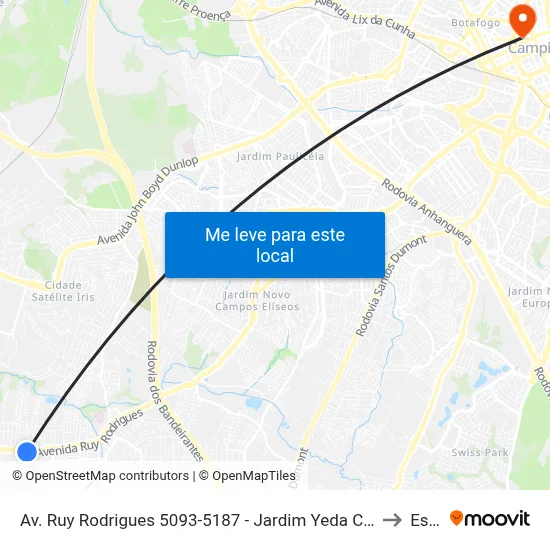 Av. Ruy Rodrigues 5093-5187 - Jardim Yeda Campinas - SP 13060-646 Brasil to Esamc map